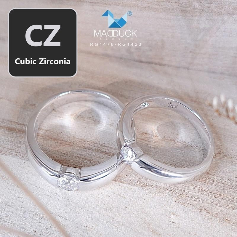 Couple ring set – CZ in 925 silver by Madduck Jewels