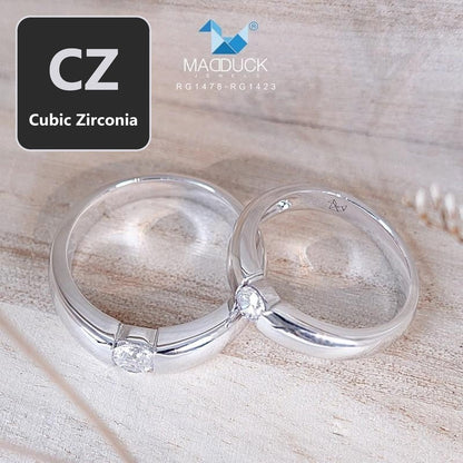 Couple ring set – CZ in 925 silver by Madduck Jewels