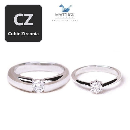 Couple ring set – CZ in 925 silver by Madduck Jewels