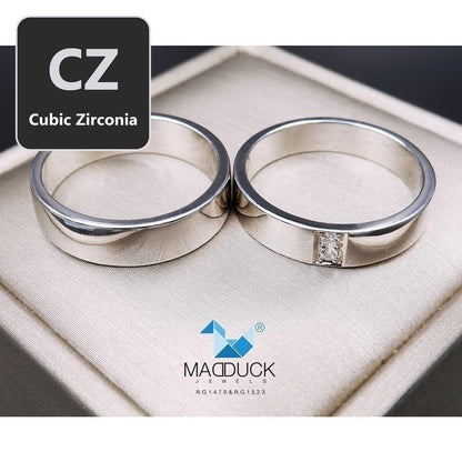 Couple ring set – CZ in 925 silver by Madduck Jewels
