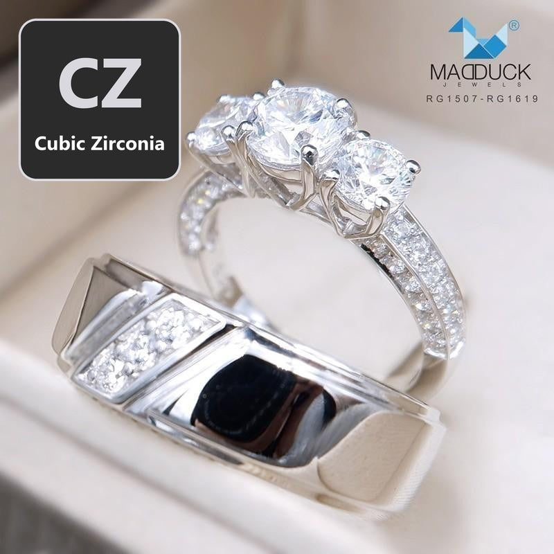 Couple ring set – CZ in 925 silver by Madduck Jewels