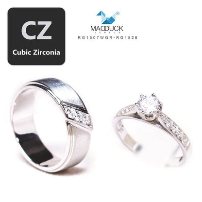 Couple ring set – CZ in 925 silver by Madduck Jewels