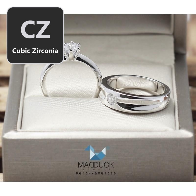 Couple ring set – CZ in 925 silver by Madduck Jewels
