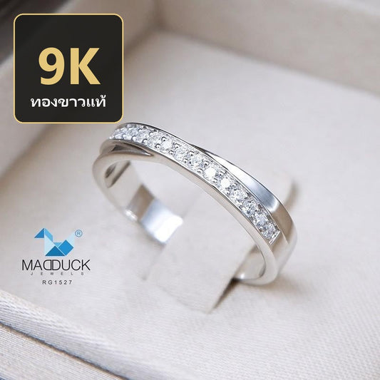 Women's ring – CZ in 9K white gold by Madduck Jewels