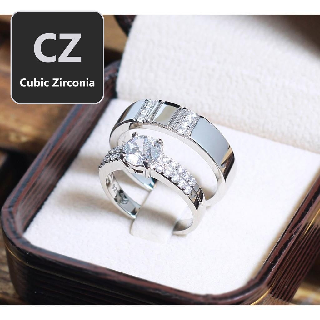 Couple ring set – CZ in 925 silver by Madduck Jewels