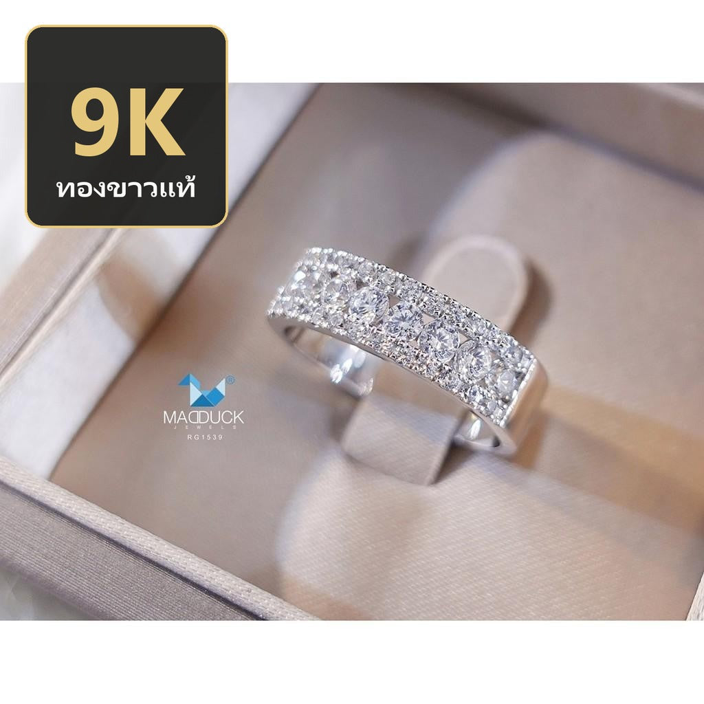 Women's ring – CZ in 9K white gold by Madduck Jewels