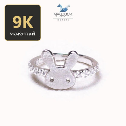 Women's ring – CZ in 9K white gold by Madduck Jewels