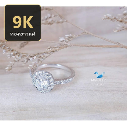 Women's ring – CZ in 9K white gold by Madduck Jewels