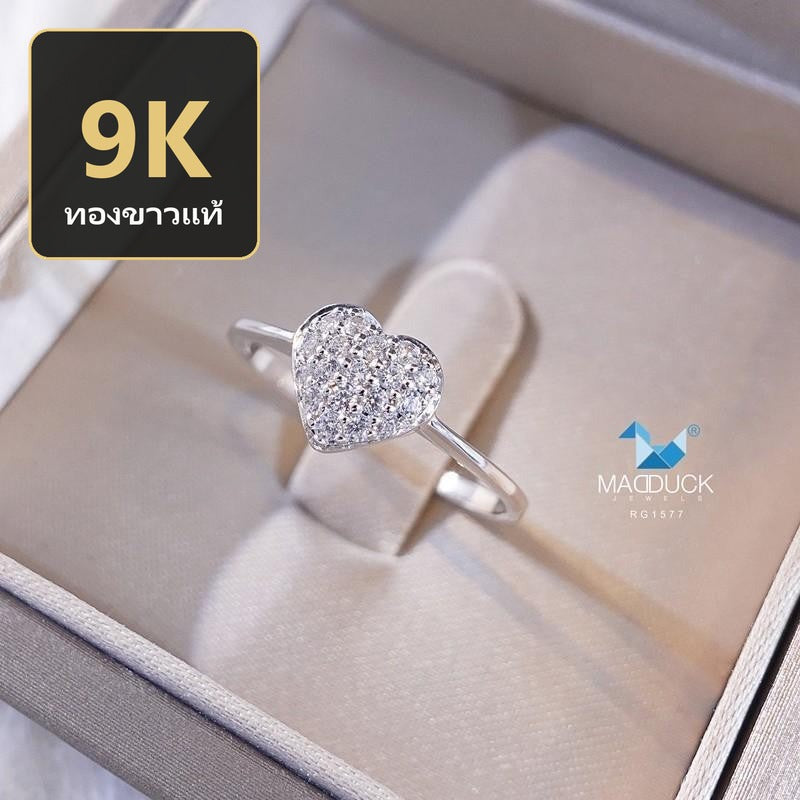 Women's ring – CZ in 9K white gold by Madduck Jewels