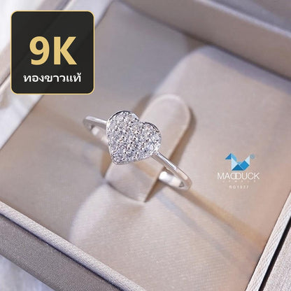 Women's ring – CZ in 9K white gold by Madduck Jewels