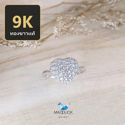 Women's ring – CZ in 9K white gold by Madduck Jewels