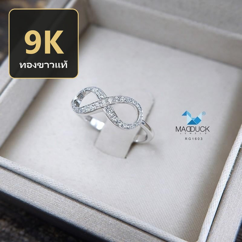 Women's ring – CZ in 9K white gold by Madduck Jewels