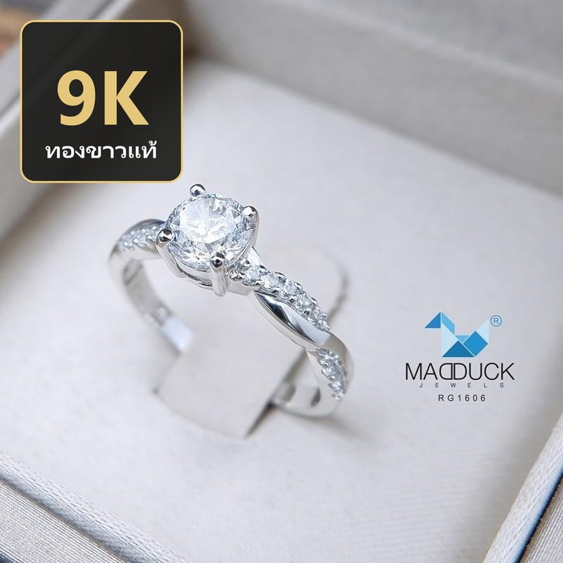 Women's ring – CZ in 9K white gold by Madduck Jewels