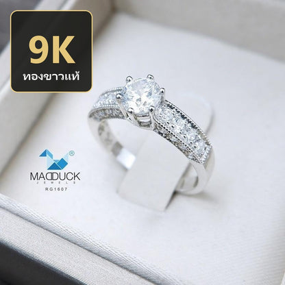 Women's ring – CZ in 9K white gold by Madduck Jewels