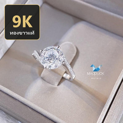 Women's ring – CZ in 9K white gold by Madduck Jewels