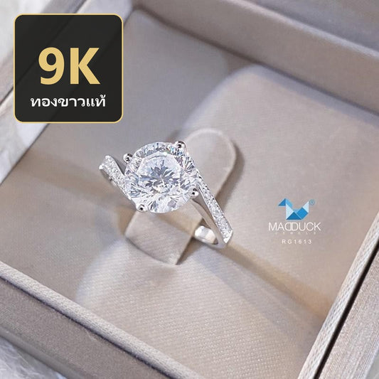 Women's ring – CZ in 9K white gold by Madduck Jewels