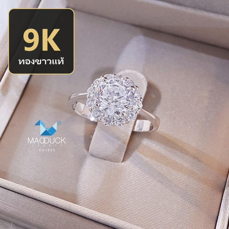 Women's ring – CZ in 9K white gold by Madduck Jewels