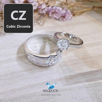 Couple ring set – CZ in 925 silver by Madduck Jewels