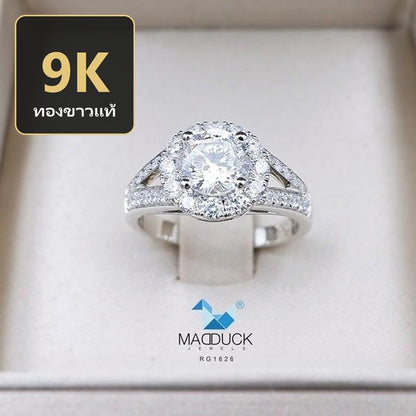 Women's ring – CZ in 9K white gold by Madduck Jewels