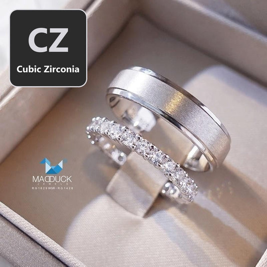 Couple ring set – CZ in 925 silver by Madduck Jewels