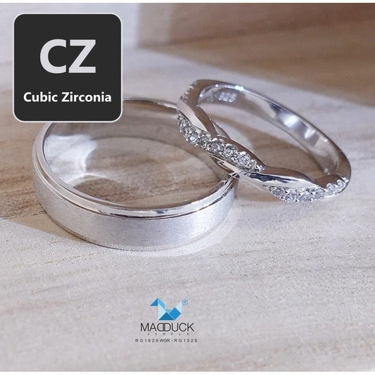 Couple ring set – CZ in 925 silver by Madduck Jewels