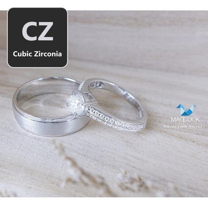 Couple ring set – CZ in 925 silver by Madduck Jewels