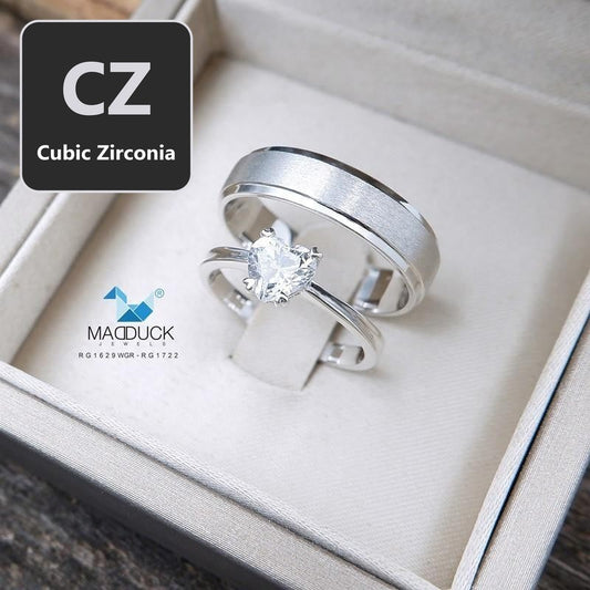 Couple ring set – CZ in 925 silver by Madduck Jewels