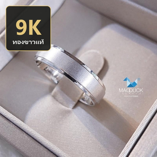 Unisex / male / female ring – CZ in 9K white gold by Madduck Jewels