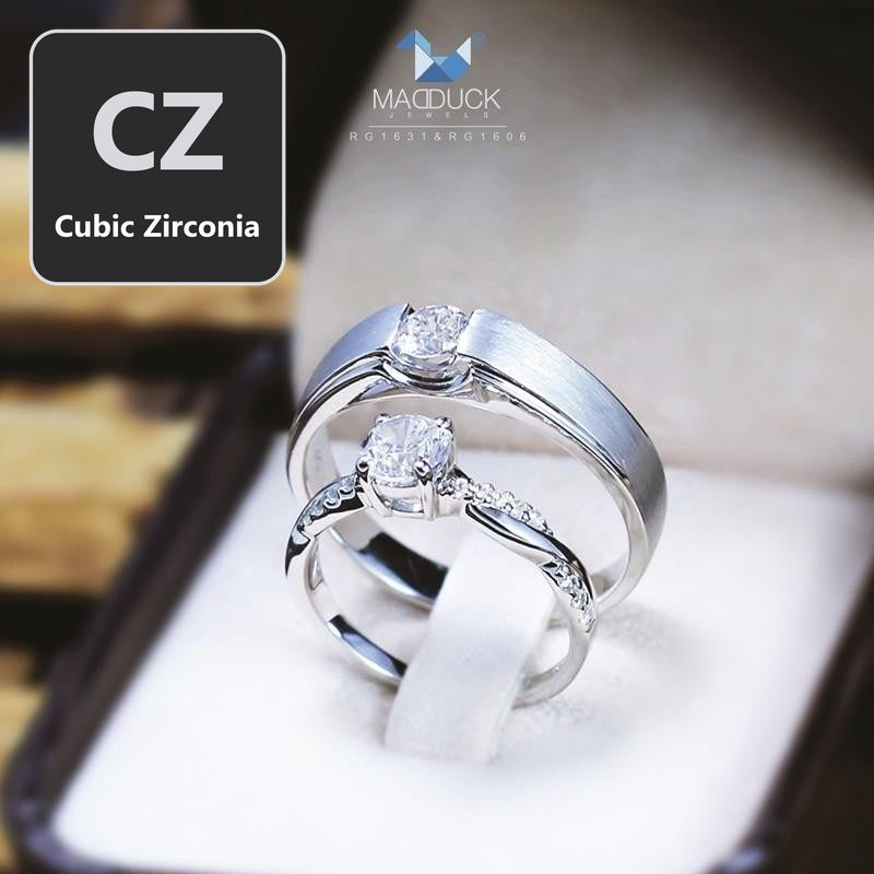 Couple ring set – CZ in 925 silver by Madduck Jewels