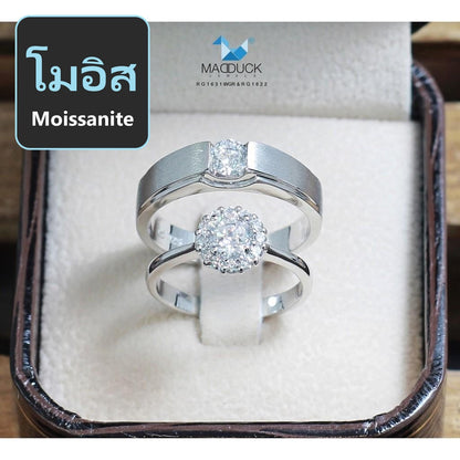 Couple ring set – Moissanite in 925 silver by Madduck Jewels