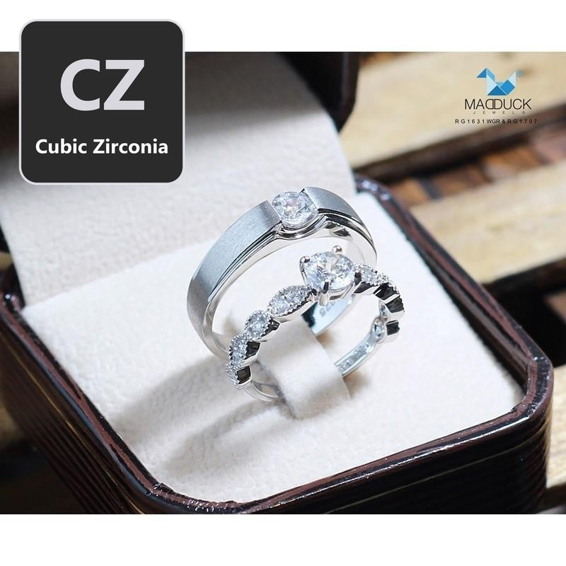 Couple ring set – CZ in 925 silver by Madduck Jewels