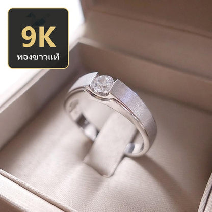 Men's ring – CZ in 9K white gold by Madduck Jewels