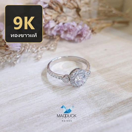 Women's ring – CZ in 9K white gold by Madduck Jewels