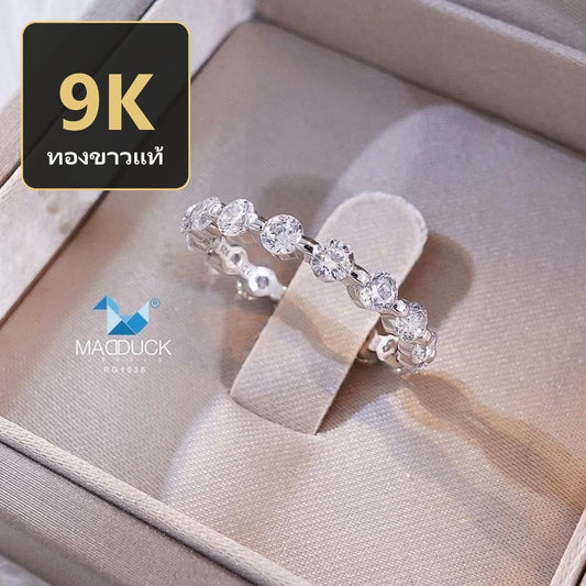 Women's ring – CZ in 9K white gold by Madduck Jewels