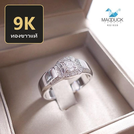 Women's ring – CZ in 9K white gold by Madduck Jewels