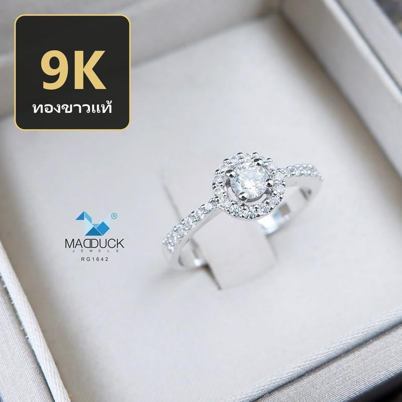 Women's ring – CZ in 9K white gold by Madduck Jewels