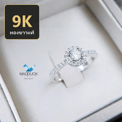 Women's ring – CZ in 9K white gold by Madduck Jewels