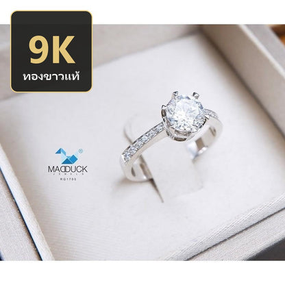 Women's ring – CZ in 9K white gold by Madduck Jewels