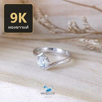 Women's ring – CZ in 9K white gold by Madduck Jewels