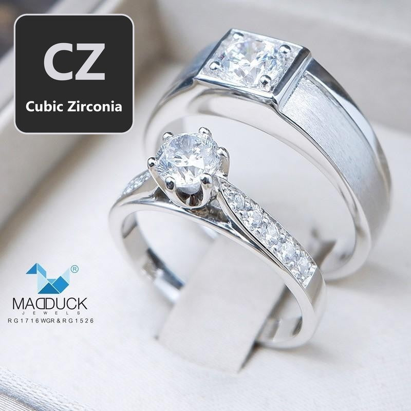 Couple ring set – CZ in 925 silver by Madduck Jewels