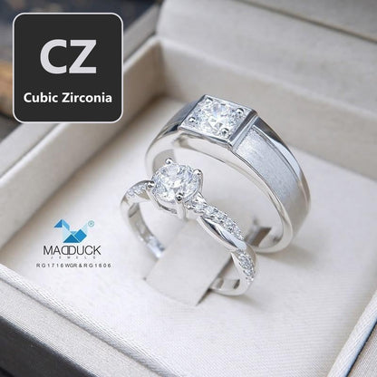 Couple ring set – CZ in 925 silver by Madduck Jewels
