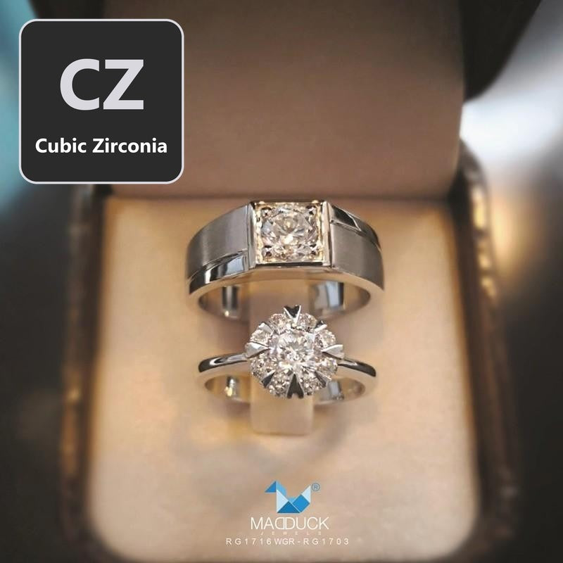 Couple ring set – CZ in 925 silver by Madduck Jewels