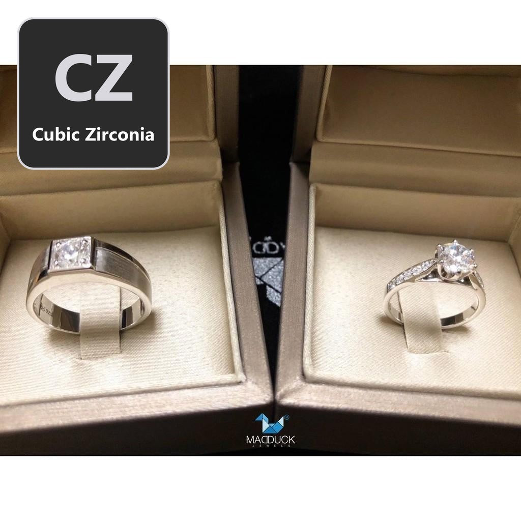 Couple ring set – CZ in 925 silver by Madduck Jewels