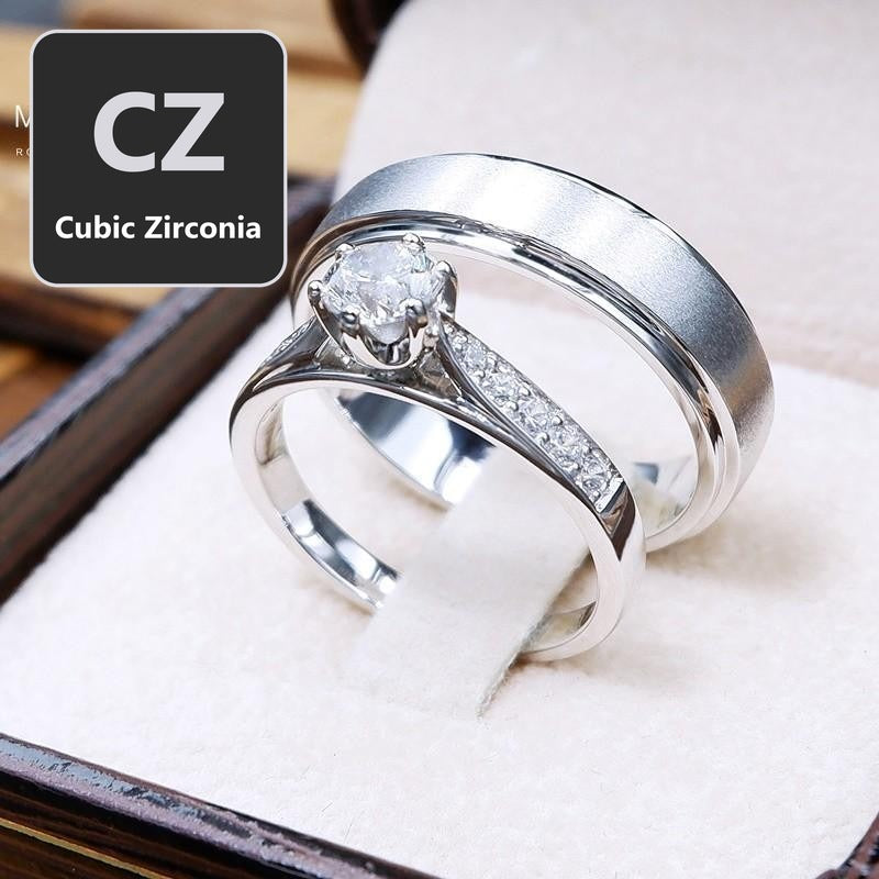 Couple ring set – CZ in 925 silver by Madduck Jewels