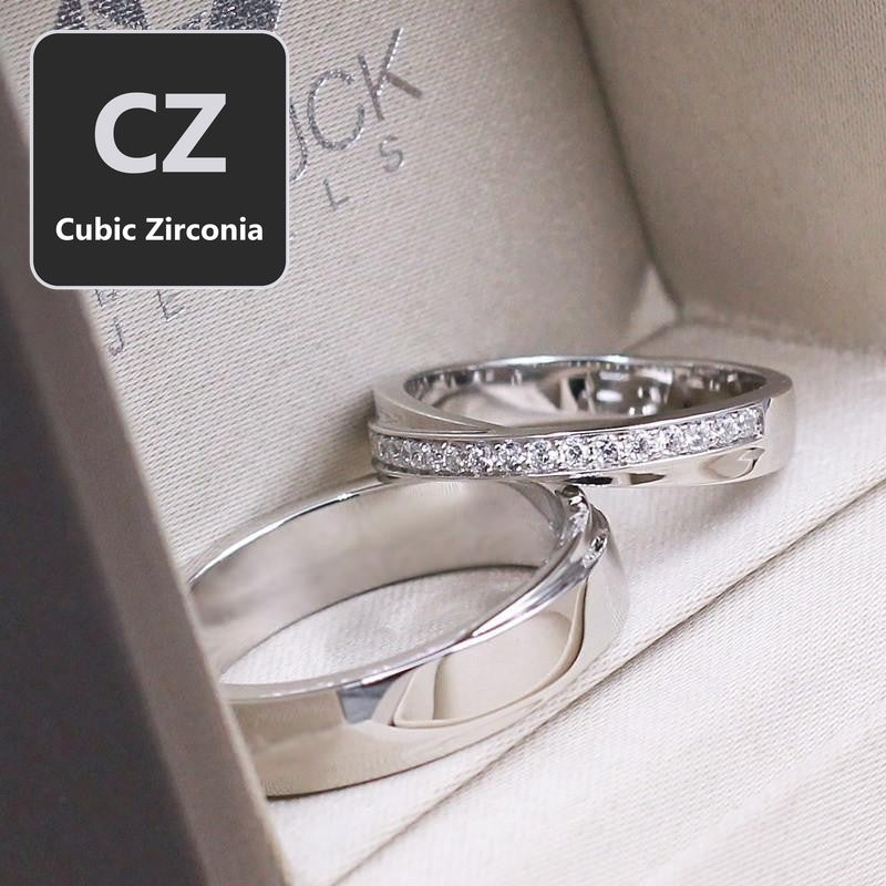 Couple ring set – CZ in 925 silver by Madduck Jewels