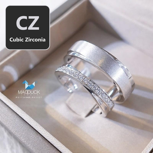 Couple ring set – CZ in 925 silver by Madduck Jewels