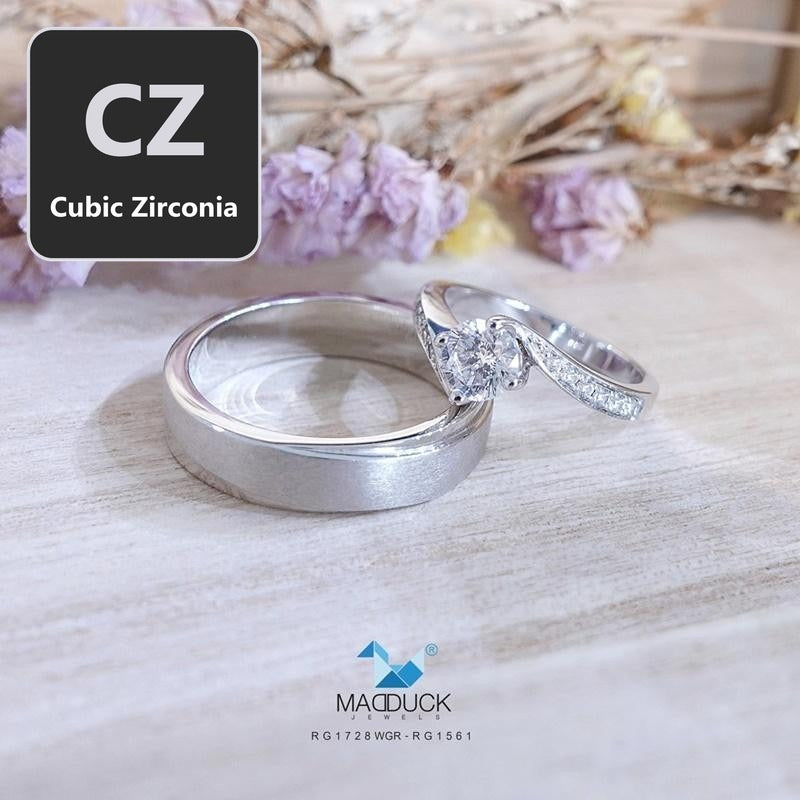 Couple ring set – CZ in 925 silver by Madduck Jewels