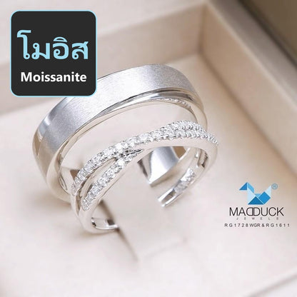 Couple ring set – Moissanite in 925 silver by Madduck Jewels