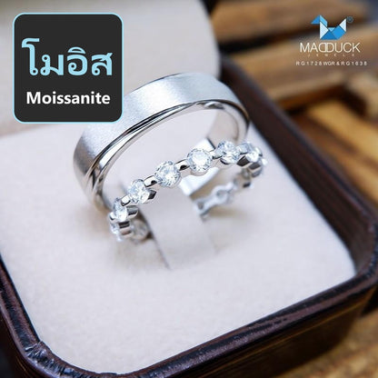 Couple ring set – Moissanite in 925 silver by Madduck Jewels