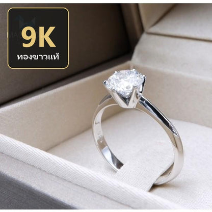 Women's ring – CZ in 9K white gold by Madduck Jewels